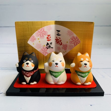 三福豆人形-柴犬-日本吉祥物