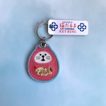 招財貓與鯛魚燒-鑰匙圈-日本吉祥物1