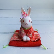 錦彩和服花兔-兔年吉祥物